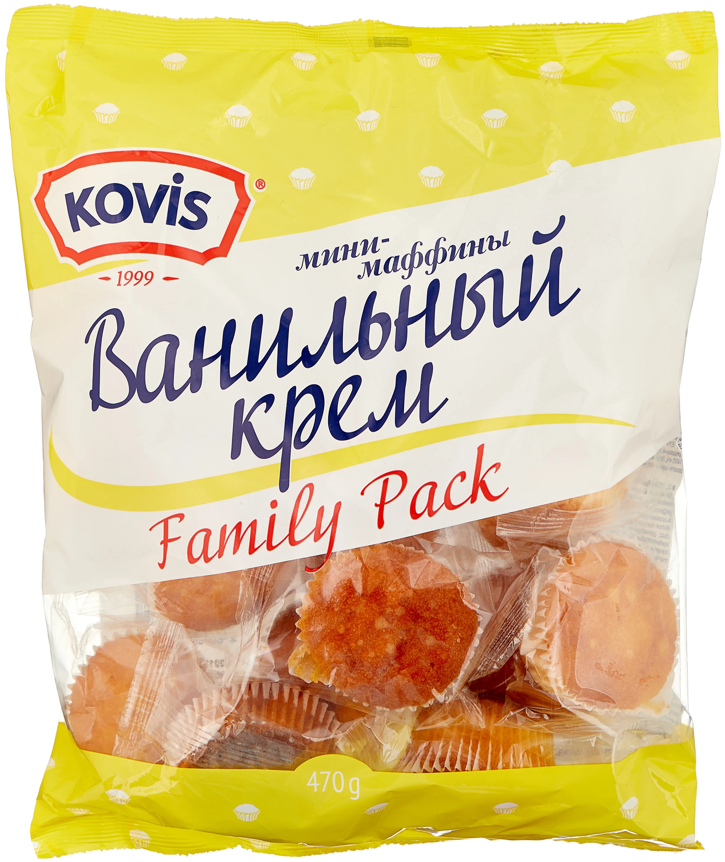 Фотогрфия Мини маффины Ковис ванильный крем 470г - Market#22