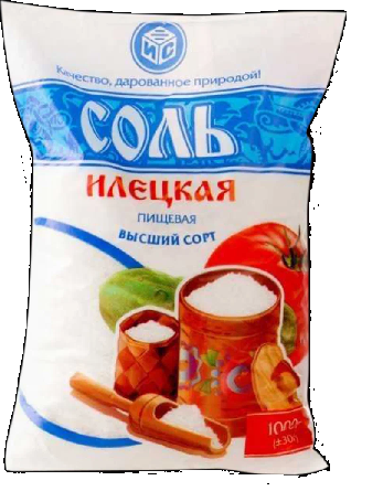 Фотогрфия Соль Илецкая помол №1 1000г (картон) Руссоль - Market#22