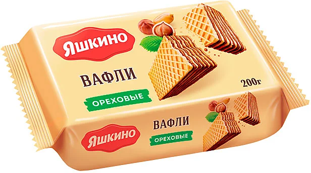 Фотогрфия Вафли ореховые 200г Яшкино - Market#22