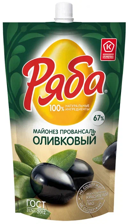 Фотогрфия Майонез Провонсаль оливковый 67% 330г Ряба - Market#22