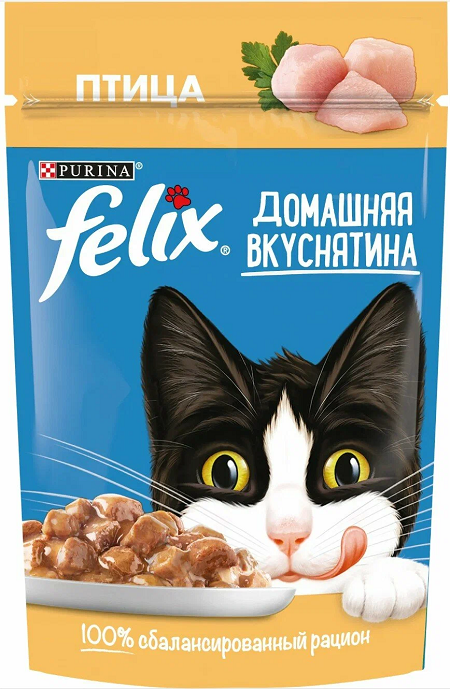 Фотогрфия Корм для кошек Феликс 75г Птица - Market#22