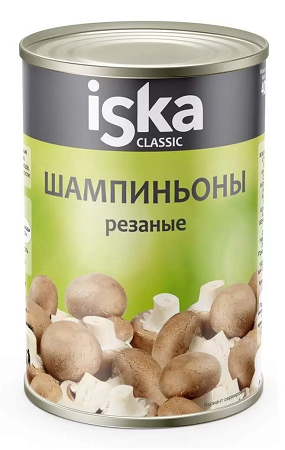 Фотогрфия Шампиньоны резаные 425г ж/б Iska - Market#22