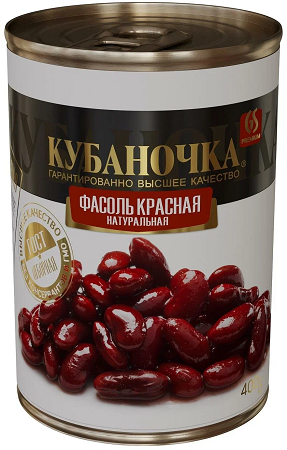 Фотогрфия Фасоль красная 400г. ж/б (ключ) Кубаночка - Market#22