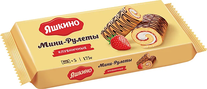 Фотогрфия Рулеты мини клубника 175г  Яшкино - Market#22