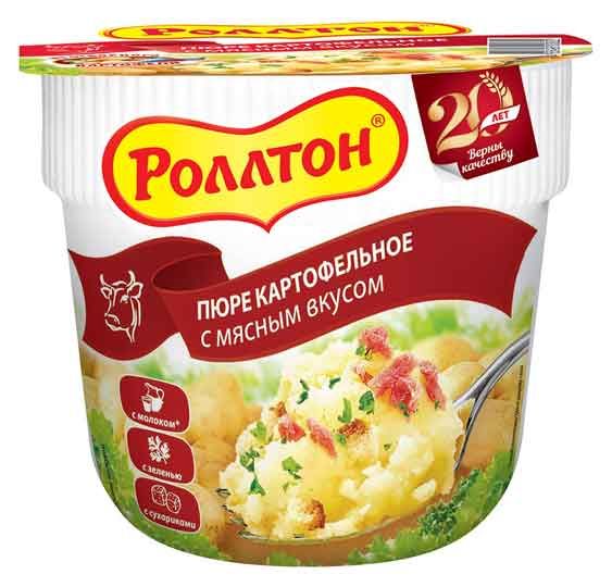 Фотогрфия Пюре Роллтон мясной вкус 40г пл/ст. - Market#22