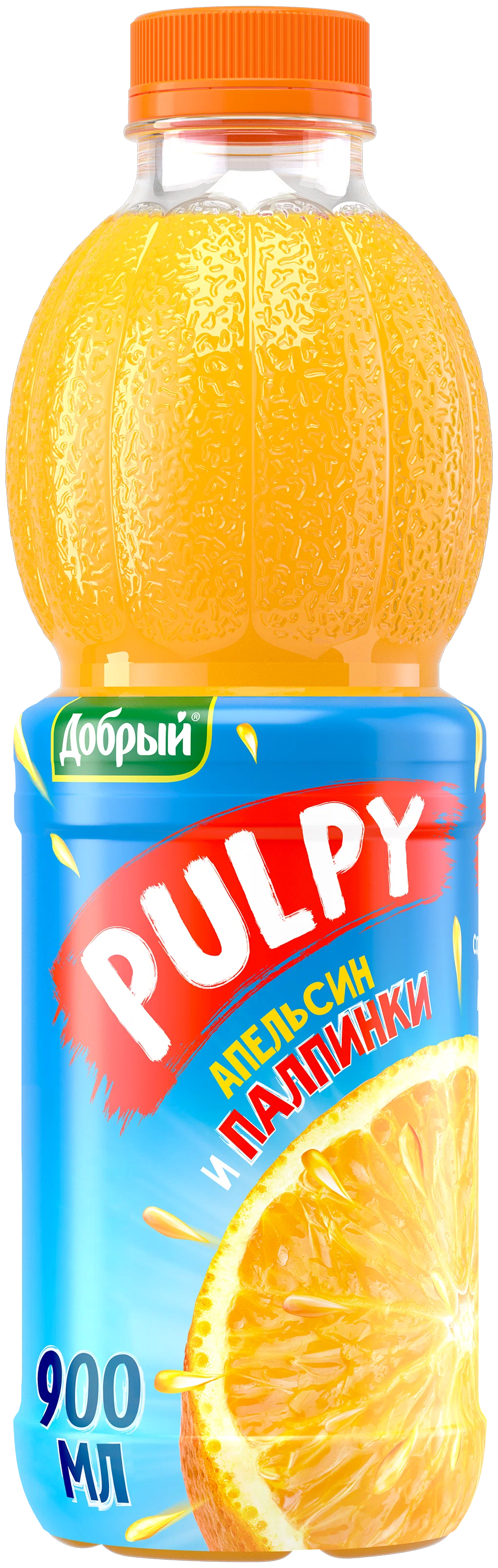 Фотогрфия Напиток Добрый Палпи апельсин с мякотью 900мл пл/бут. - Market#22