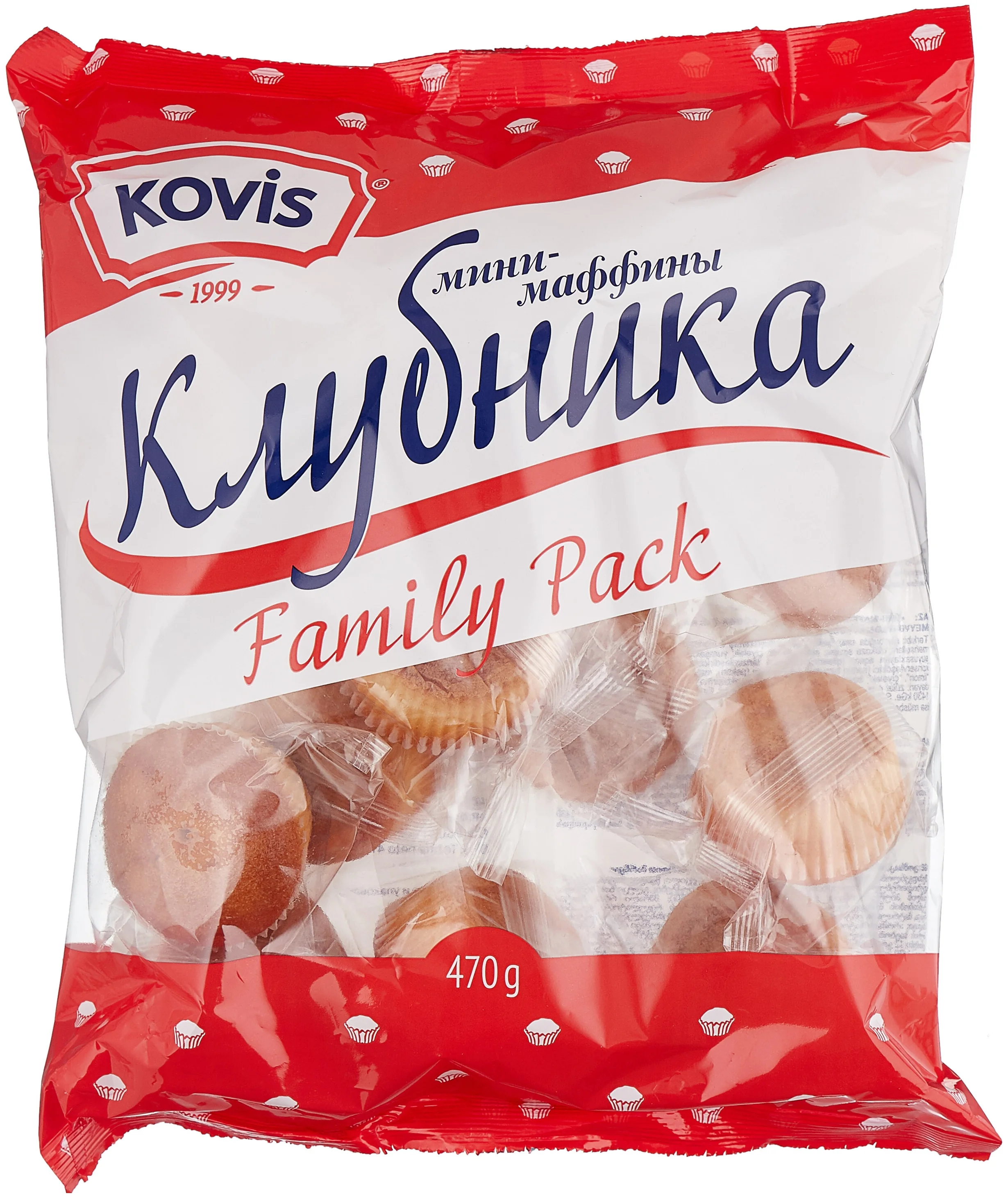 Фотогрфия Мини маффины Ковис клубника 470г - Market#22