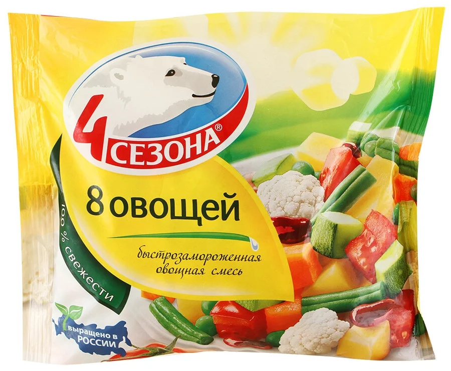 Фотогрфия Овощная Смесь 8 Овощей с/м 400г 4 Сезона - Market#22