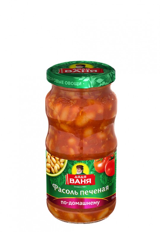 Фотогрфия Фасоль печеная по-домашнему 480г ст/б. Дядя Ваня - Market#22