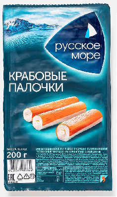 Фотогрфия Крабовые палочки салатные 200г Русское море - Market#22