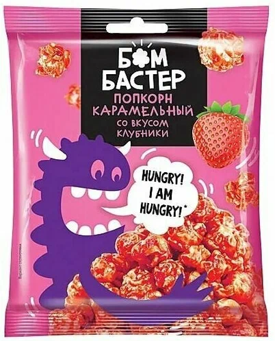 Фотогрфия Попкорн Бомбастер клубника  50г - Market#22