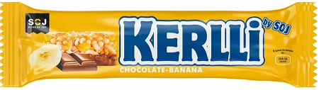 Фотогрфия Батончик злаковый Kerlli банан в молочном шоколаде 50г - Market#22