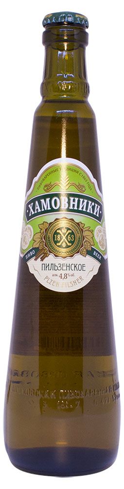 Фотогрфия Пиво Хамовники Пильзенское светлое 4,8% 0,45л ст/бут. - Market#22