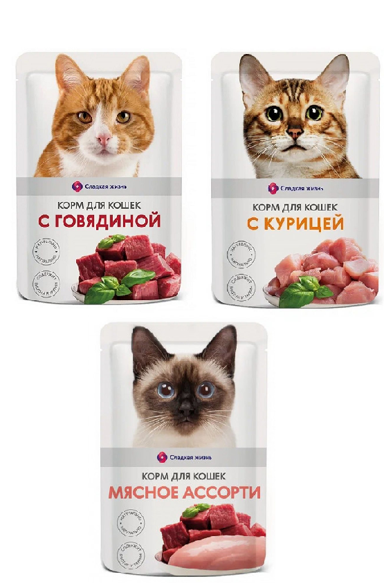 Фотогрфия Корм для кошек Сладкая жизнь 85г в ассорт. - Market#22