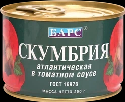 Фотогрфия Скумбрия с д/м 250г ж/б Барс - Market#22