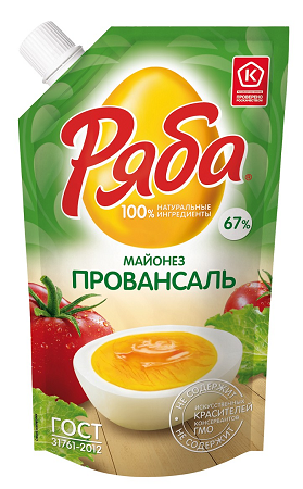 Фотогрфия Майонез Провансаль 67% 204мл Ряба - Market#22