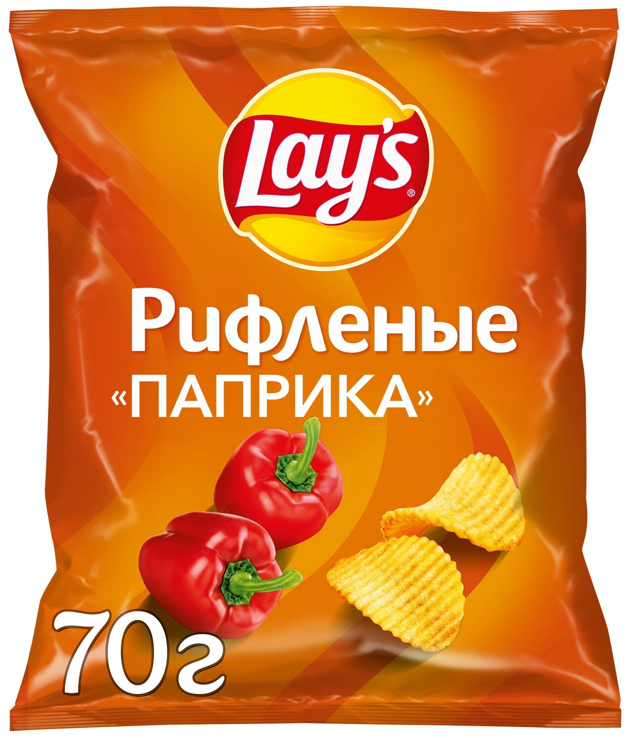 Фотогрфия Чипсы Рифлёные Лейс Паприка 70г - Market#22