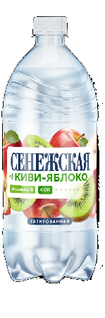 Фотогрфия Вода Сенежская 1,0л газ. киви-яблоко - Market#22