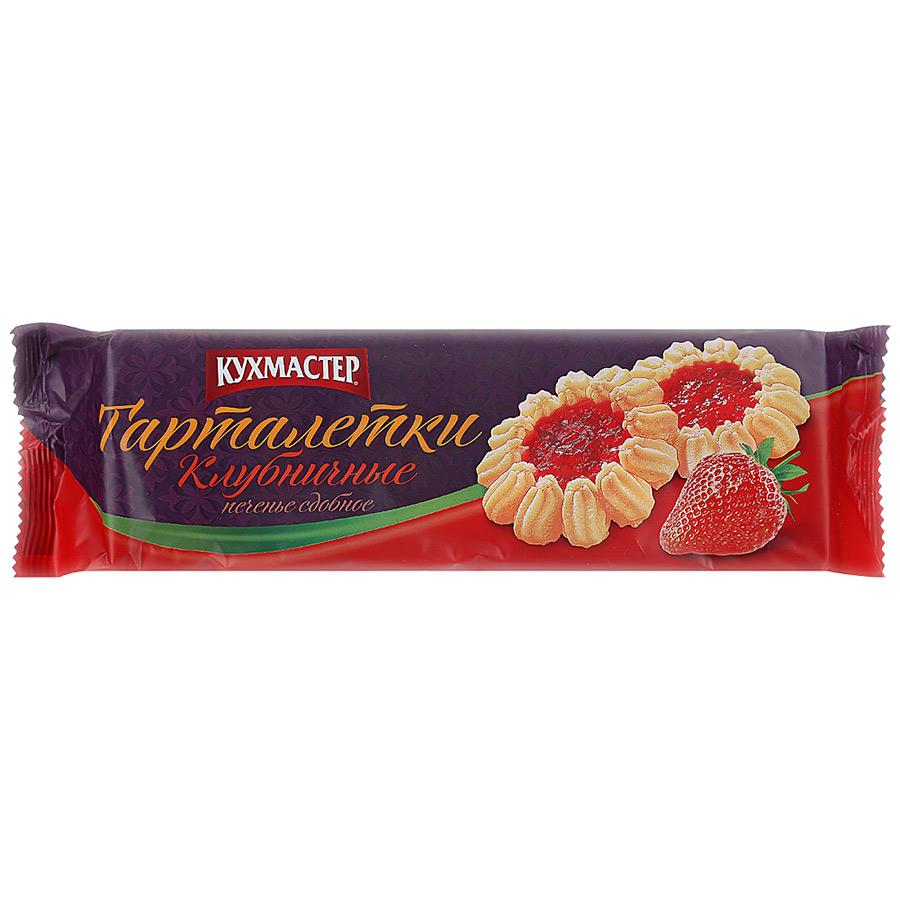 Фотогрфия Печенье Клубничные тарталетки 240г Кухмастер - Market#22