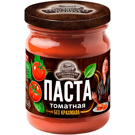 Фотогрфия Томатная паста 280г ст/б Гост  Семилукская трапеза - Market#22