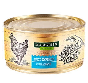 Фотогрфия Мясо куриное с перловкой 325г ж/б (ключ) Агрокомплекс - Market#22