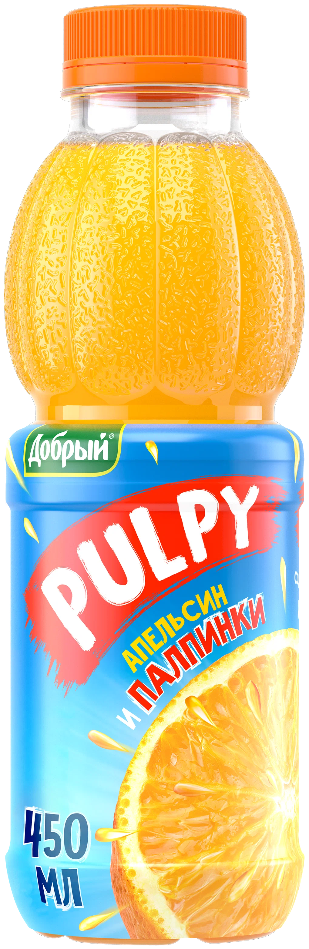 Фотогрфия Напиток Добрый Палпи апельсин с мякотью 450мл пл/бут. - Market#22