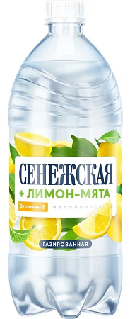 Фотогрфия Вода Сенежская 1,0л газ. лимон-мята - Market#22