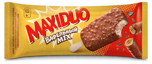 Фотогрфия БЗМЖ Мороженое Максидуо Вафельный Микс 94г Нестле - Market#22