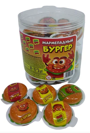 Фотогрфия Жевательный мармелад мини Бургер 10г - Market#22
