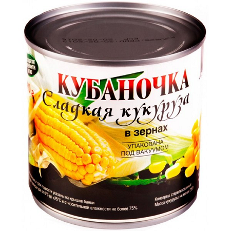 Фотогрфия Кукуруза 400г ж/б Кубаночка - Market#22