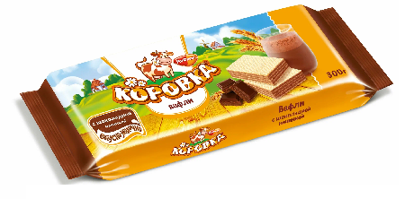 Фотогрфия Вафли Коровка с шоколадной начинкой 300г РотФронт - Market#22