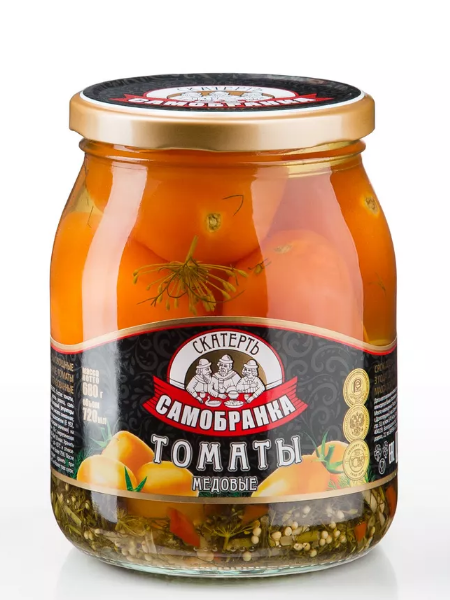 Фотогрфия Помидоры маринованные медовые 720мл ст/б. Скатерть самобранка - Market#22
