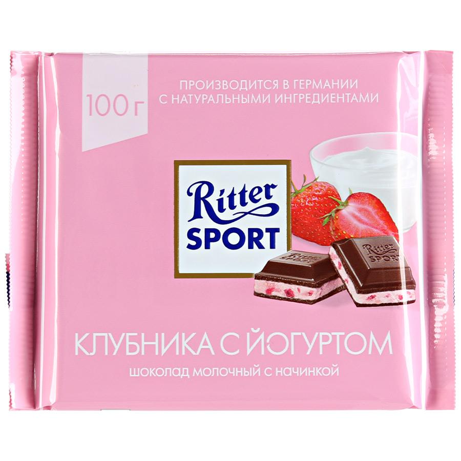Фотогрфия Шоколад Риттер Спорт 100г клубника с йогуртом - Market#22
