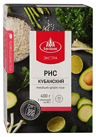 Фотогрфия Крупа Рис Кубанский 5х80г Агро-Альянс - Market#22