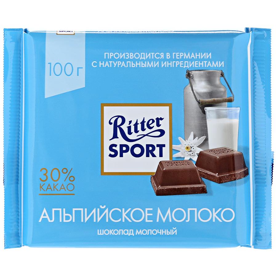 Фотогрфия Шоколад Риттер Спорт 100г Альпийское молоко - Market#22