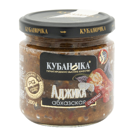 Фотогрфия Аджика абхазская острая 200г ст/б. Кубаночка - Market#22