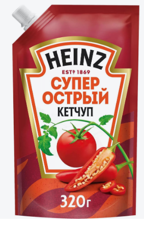 Фотогрфия Кетчуп Хайнц супер острый 320г дой/пак.  - Market#22