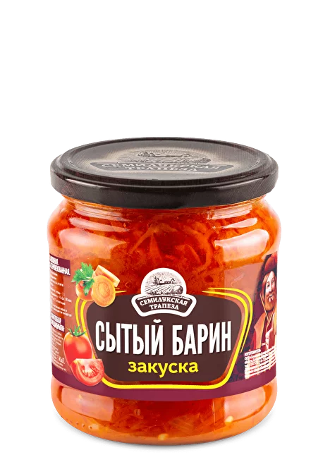 Фотогрфия Закуска овощная Сытый барин 460г ст/б Семилукская трапеза - Market#22