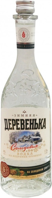 Фотогрфия Водка Зимняя Деревенька Кедровая Солодовая 40% 0,25л - Market#22