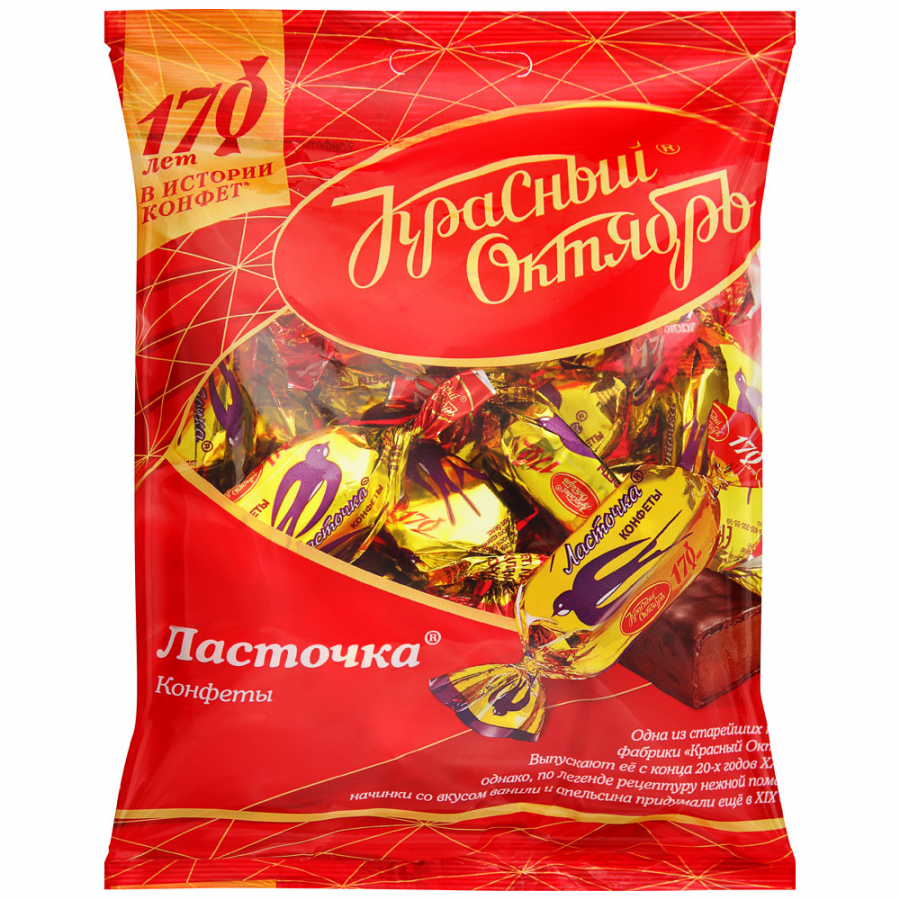Фотогрфия Конфеты Ласточка 250г Красный Октябрь - Market#22