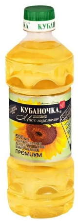 Фотогрфия Масло подсолнечное рафинированное Премиум 500мл Кубаночка - Market#22