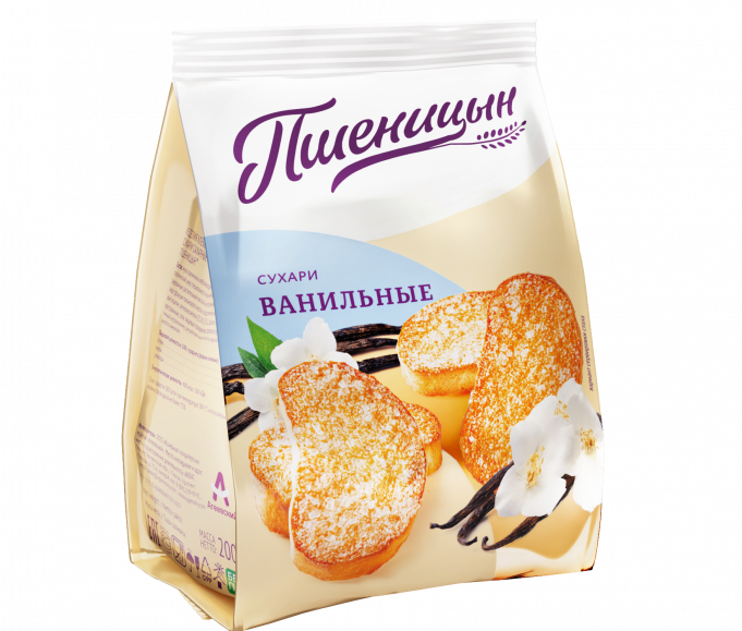 Фотогрфия Сухари с ароматом ванили 200г Пшеницин - Market#22