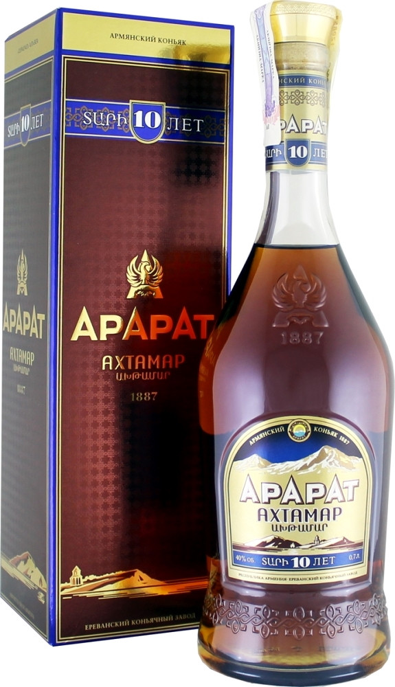 Фотогрфия Коньяк АрАрАт "КС" Ахтамар 10лет 40% 0,7л п/уп. Армения - Market#22