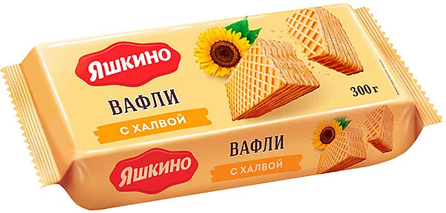 Фотогрфия Вафли с халвой 300г Яшкино - Market#22