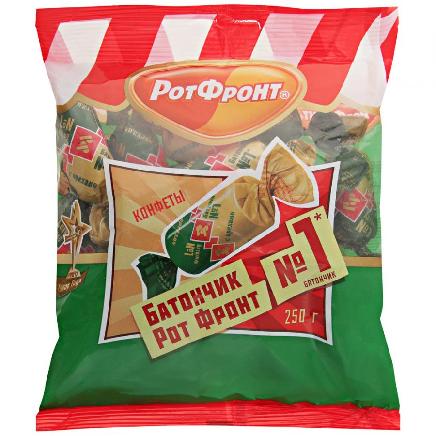 Фотогрфия Конфеты Батончики с орехами 250г РотФронт - Market#22