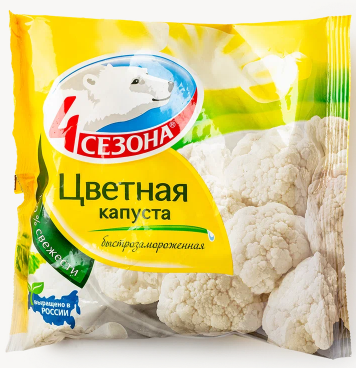 Фотогрфия Цветная капуста с/м 400г 4 Сезона - Market#22