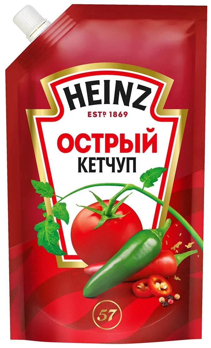 Фотогрфия Кетчуп Хайнц острый 320г дой/пак.  - Market#22