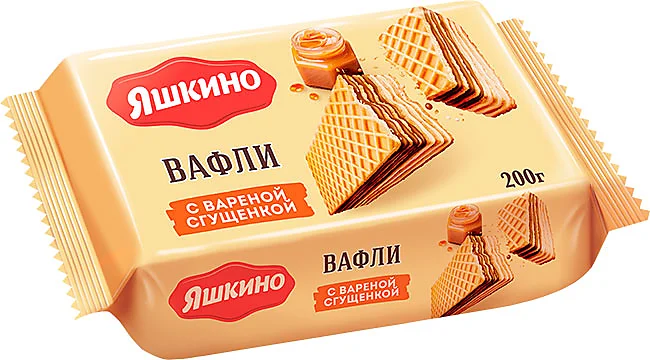 Фотогрфия Вафли с вареной сгущенкой 200г Яшкино - Market#22