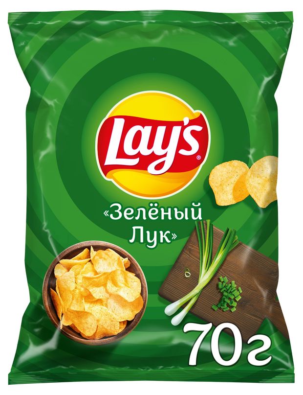 Фотогрфия Чипсы Лейс Зеленый лук 70г - Market#22