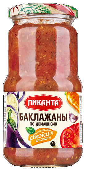 Фотогрфия Баклажаны по-домашнему 450г ст/б. Пиканта - Market#22